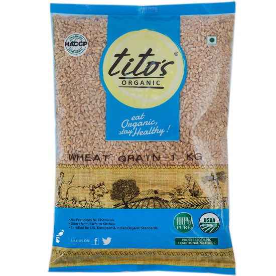 Picture of Tito's Organic Whole Wheat Grain | 1 kg | Pack Of  5