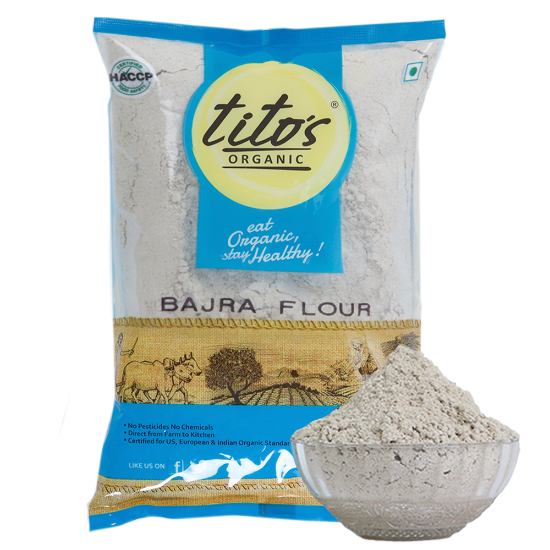 Picture of Tito's Organic Bajra Flour | 1 kg |  Pack Of 3 