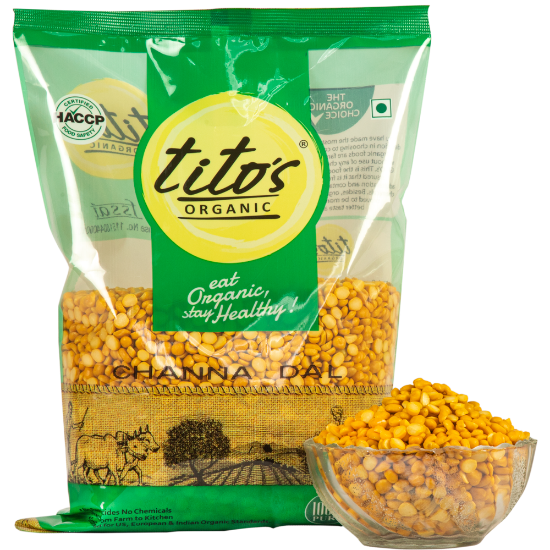 Picture of Tito's Organic Chana Dal | 1 kg | Pack Of 2