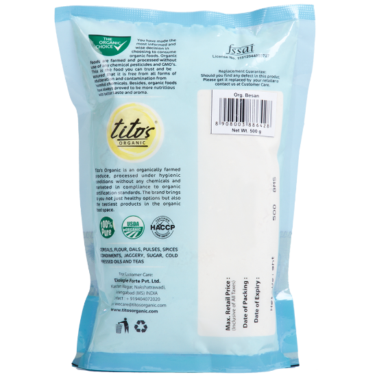 Picture of Tito's Organic Besan  | 500 gm | Pack Of 2 