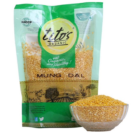 Picture of Tito's Organic Mung Dal | 500 gm | Pack Of 2  