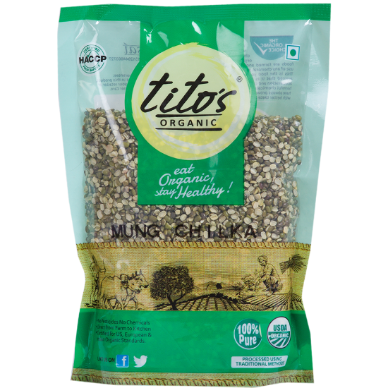 Picture of Tito's Organic Mung Chilka Dal | 500 gm | Pack Of 2