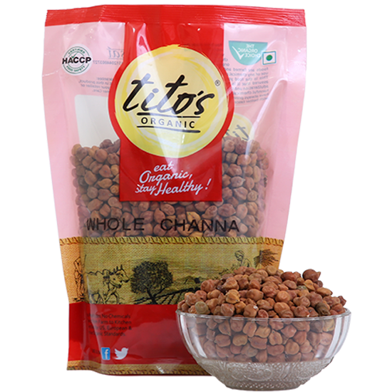 Picture of Tito's Organic Whole Chana | 500 gm |  Pack Of 3 