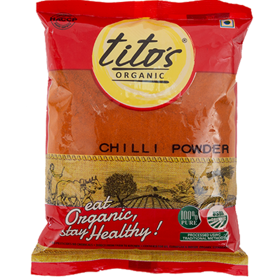 Picture of Tito's Organic Red Chilli Powder | 250 gm | Pack  Of 2
