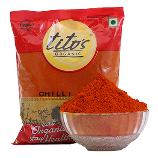 Picture of Tito's Organic Red Chilli Powder | 250 gm | Pack  Of 2