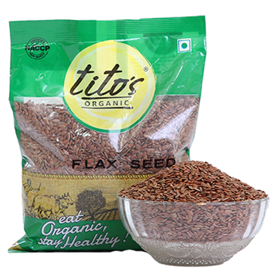 Picture of Tito’s Organic Flax Seeds | 250 gm  | Pack Of 2 