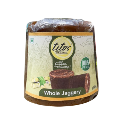 Picture of Tito's Organic Whole Jaggery  |  900 gm