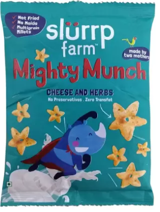 Picture of Slurrp Farm Mighty Munch: Cheese and Herbs  | 20 gm | Pack Of 10 