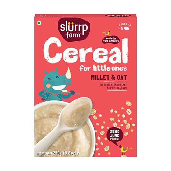Picture of Slurrp Farm 100% Organic Millet and  Oat Porridge | Daliya/Suji substitute | 250 gm 