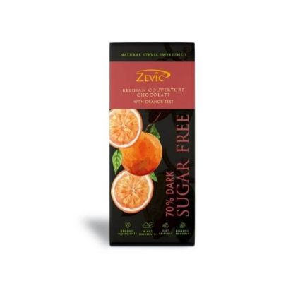 Picture of Zevic Belgian Couveture Chocalate with orange zest | 40 gm | Pack Of 2 