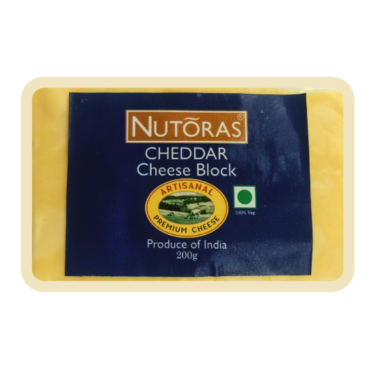Picture of Nutoras Cheddar Cheese Block  | 200 gm