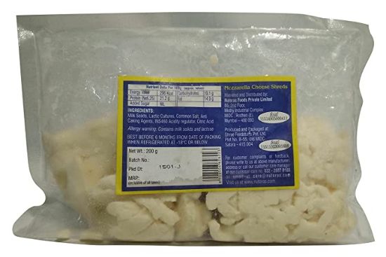 Picture of Nutoras Mozzarella Cheese Shreds | 200 gm
