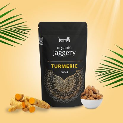 Picture of Barva Organic Jaggery Cube  Turmeric | Pack Of 2