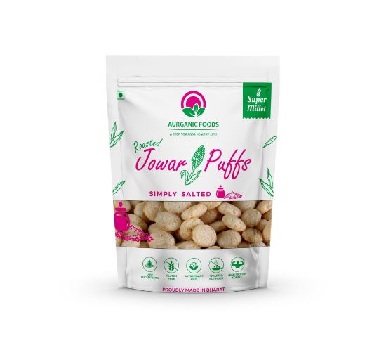 Picture of Aurganic Foods   Simply Salted Jowar Puff  | 80 gm | Pack Of 3