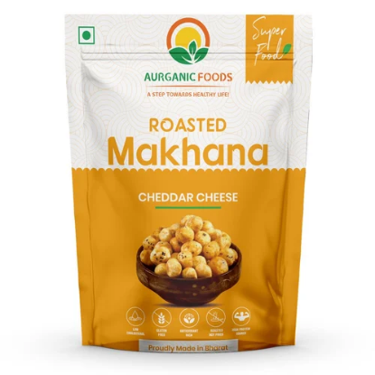 Picture of Aurganic Roasted Cheddar Cheese Makhana | 80 gm | Pack Of 2