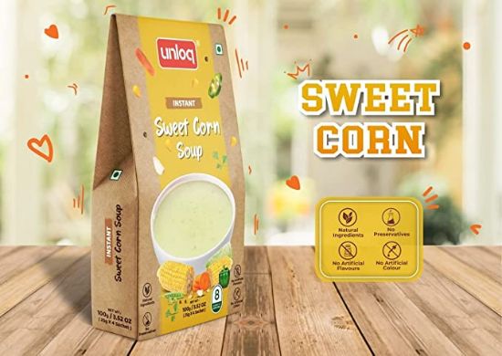 Picture of Unloq Sweet Corn Soup | 100 gm | Pack Of 3