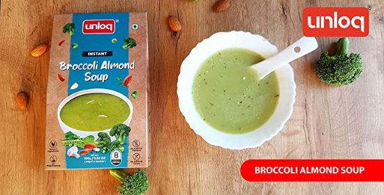 Picture of Unloq Broccoli Almond Soup | 100 gm | Pack Of  2 
