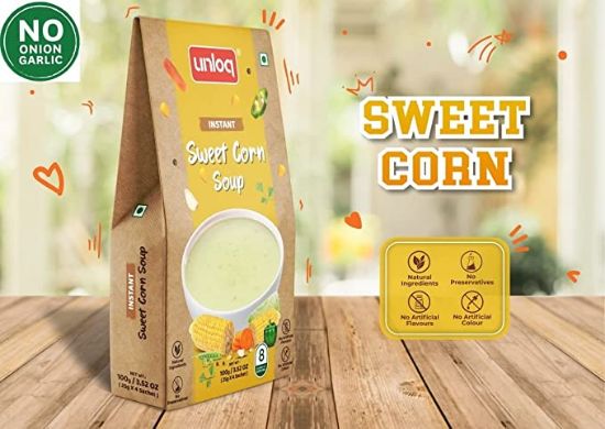 Picture of Unloq Jain Sweet Corn Soup ( NOG )  | 100 gm | Pack Of 3 