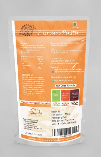 Picture of Mothers Diet  7 Grain Pasta | 200 gm | Pack Of 2 