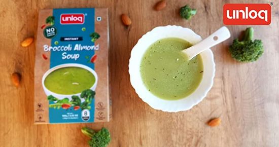 Picture of Unloq Jain Brocoli Almond Soup ( NOG )  | 100 gm | Pack Of 2
