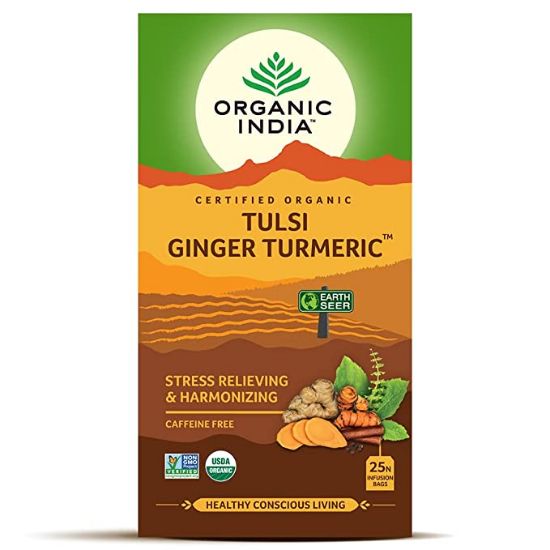 Picture of Organic India Tulsi Ginger Turmeric 25 TB | Pack Of 2 