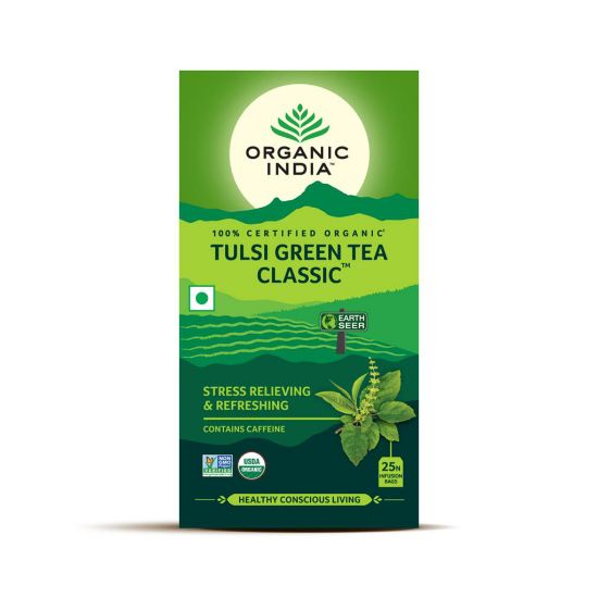Picture of ORGANIC INDIA TULSI GREEN TEA CLASSIC | 50 gm | Pack Of 2 