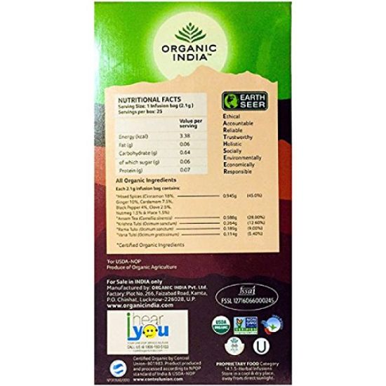 Picture of Organic India Tulsi Masala Chai 25 TB | Pack Of 2 