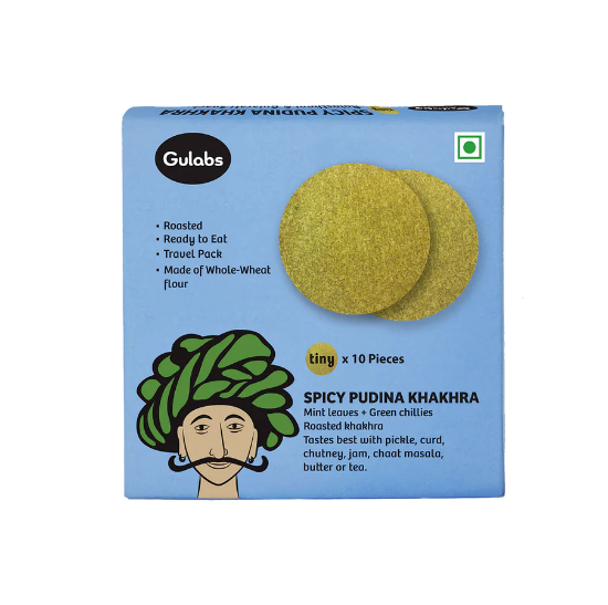 Picture of Gulabs  Spicy Pudina Khakhra Big | Pack Of 2 