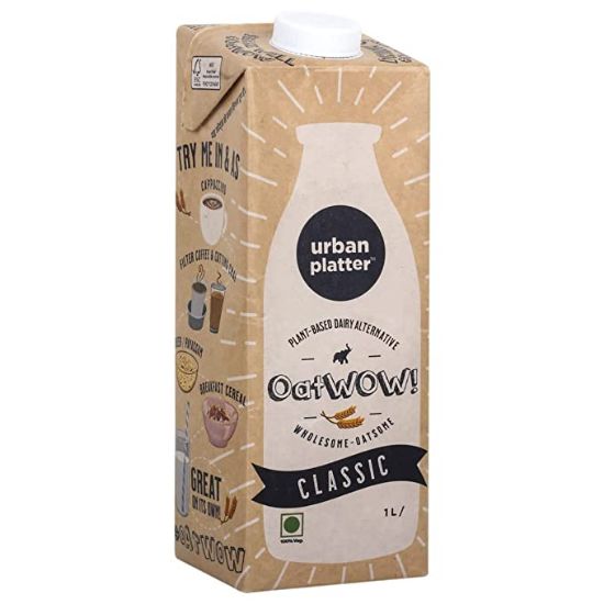 Picture of Urban Platter OatWOW Classic Oat Beverage | 1 Litre | Plant-based | Vegan Milk Alternative 
