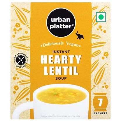 Picture of Urban Platter Vegan Instant Hearty Lentil Cup Soup | 112 gm | 7 Sachets 