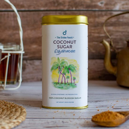 Picture of Divine Foods Organic Coconut Sugar | Natural Sweetner | Sugar Alternative | 250 gm