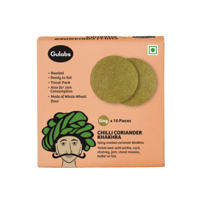 Picture of Gulabs  Chilli Coriander Khakhra  Small  | Pack Of 7