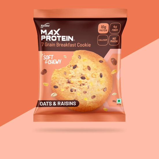 Picture of Rite Bite Max Protein Oats & Raisins | 55 gm | Pack Of 4 