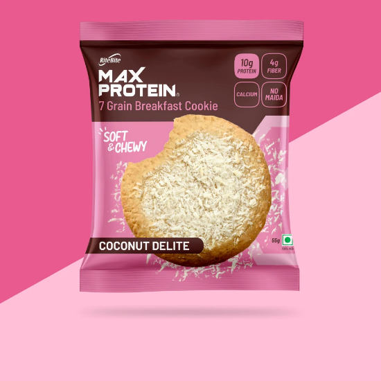 Picture of Rite Bite Max Protein Coconut Delight | 55 gm | Pack Of 4 