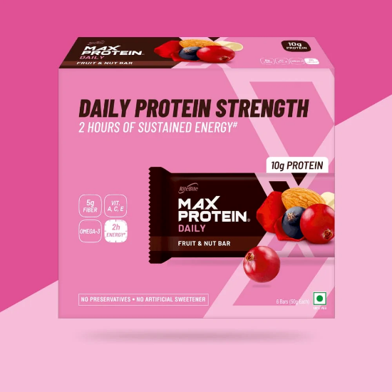 Picture of Rite Bite Max Protein Fruit & Nut Bar | 50 gm |  Pack Of  3 