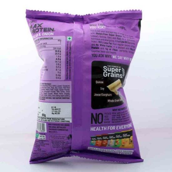 Picture of Rite Bite Max Protein Cream and Onion Chips  |  50 gm | Pack Of  4 