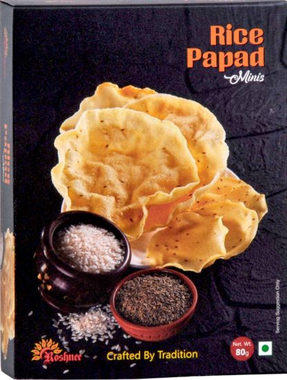 Picture of Roshnee Rice Jeera Papad | 80 gm | Pack Of 4 
