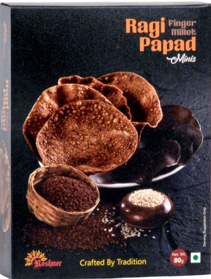 Picture of Roshnee Ragi Papad | 80 gm | Pack Of 4 