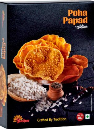 Picture of Roshnee Poha Papad | 80 gm | Pack Of 4 