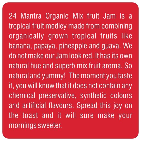 Picture of 24 Mantra Organic Mixed Fruit Jam | 350 gm | Pack Of 2 