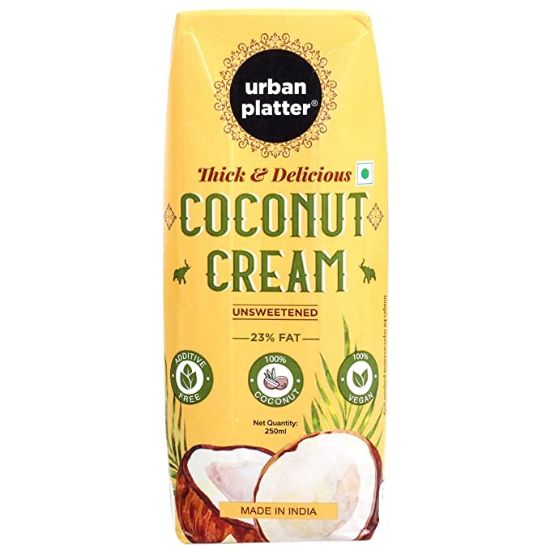 Picture of Urban Platter Unsweetened Coconut Cream | 250 ml | Pack Of 2 