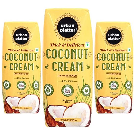 Picture of Urban Platter Unsweetened Coconut Cream | 250 ml | Pack Of 2 