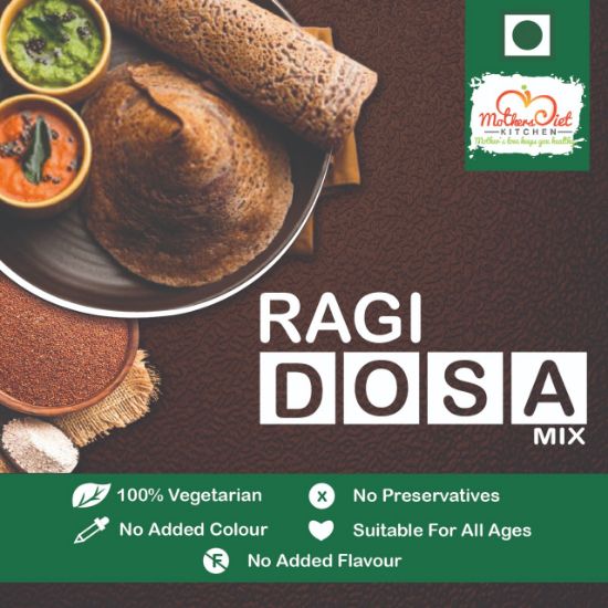 Picture of Mother's Diet Ragi Dosa | 100 gm | Pack Of 3 