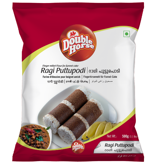 Picture of Double Horse Ragi Puttupodi | 500 gm | Pack Of 4 