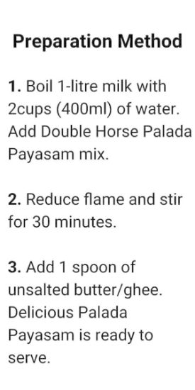 Picture of Double Horse Palada Payasam Mix | 300 gm |  Pack Of 3 