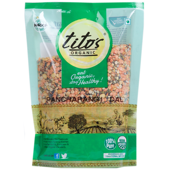 Picture of Tito's Organic Pancharangi Dal | 500 gm | Pack Of 2 