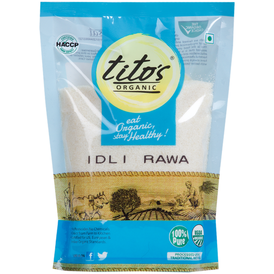 Picture of Tito's Organic Idli Rava | 500 gm | Pack Of 4 