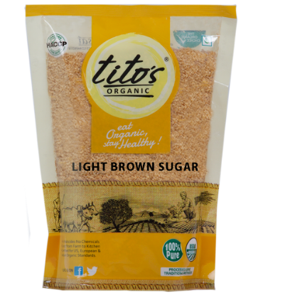 Picture of Tito's Organic Light Brown Sugar | 500 gm | Pack Of 3 
