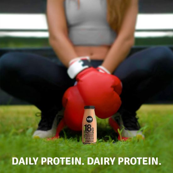 Picture of Raw Pressery Protein Milkshake Choco Mint  18 Gm | 200 ml | Pack Of 6 