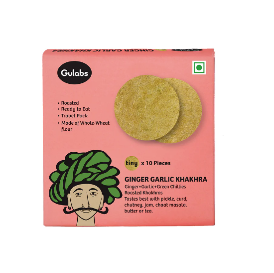 Picture of Gulabs Ginger Garlic Khakhra Small | Pack Of 7 